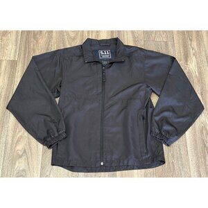 5.11 TACTICAL PACKABLE EMERGENCY RAIN WIND BLACK JACKET MENS SMALL OUTDOOR